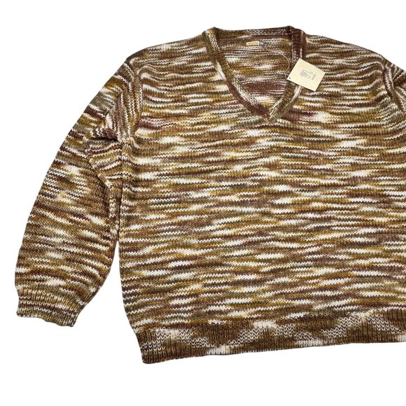 NWT Matta Merino Wool Sweater SZ M V-Neck Made In Peru Boho Cottage Cozy - Picture 4 of 12